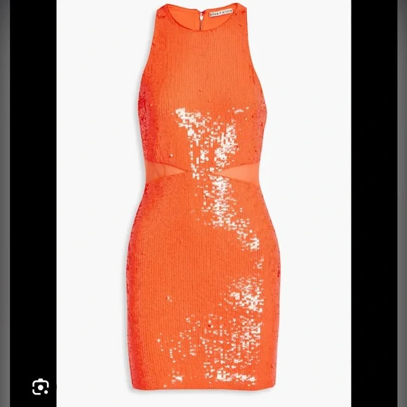 alice and olivia orange mini dress Alice + Olivia Orange Mini Dress size 2